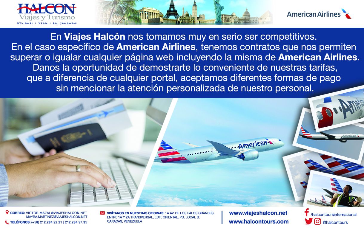 Si viajas con American Airlines, superamos tu mejor oferta!